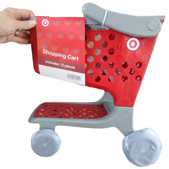 Target Toy Shopping Cart Red Kids Toddler 12 Piece Set - Picture 4 of 9
